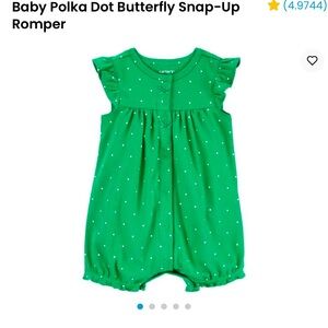 Carter's Green Polka Dot Baby Romper